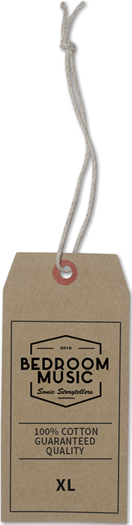 This is an image of a tag used for my website www.bedroom-music.com | Bedroom Music